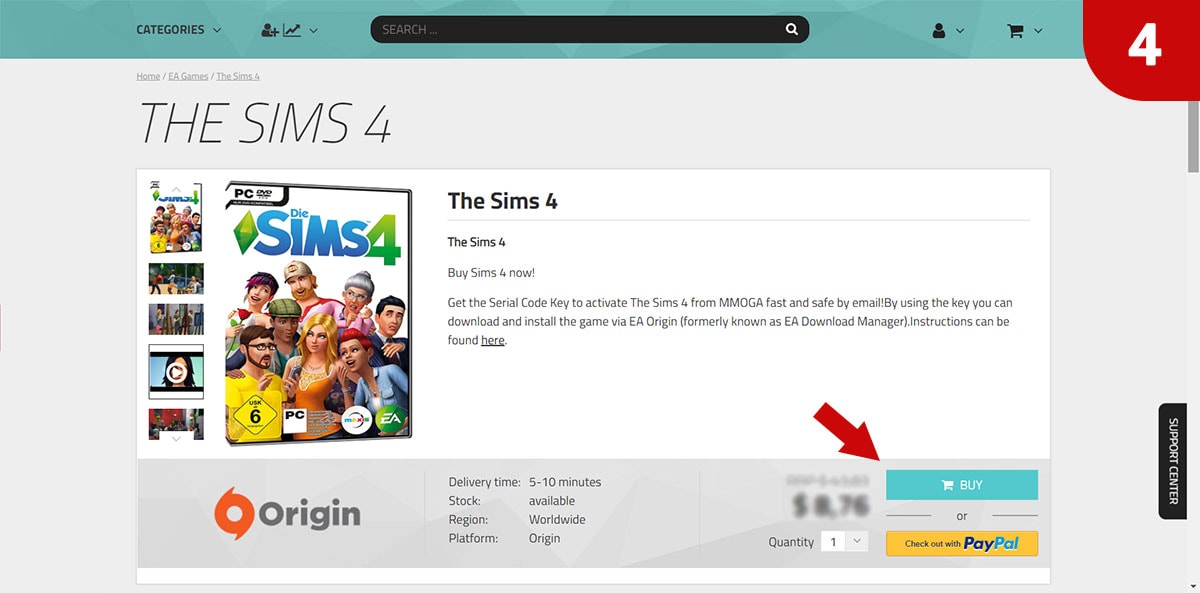 Download Sims 4 games at MMOGA - Step 4